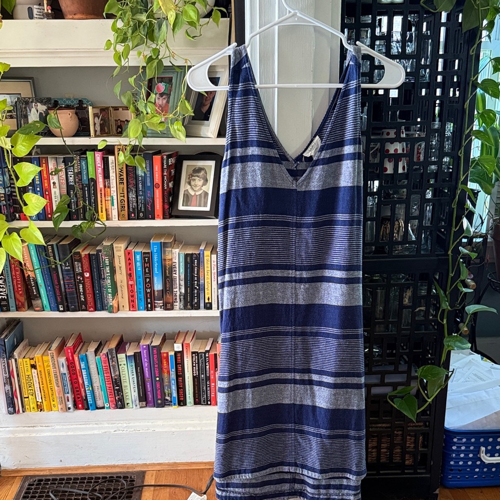 LOFT Navy and Gray lounge Dress
